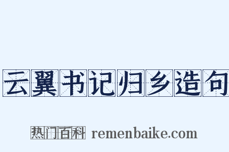 云翼书记归乡造句是什么意思的图片